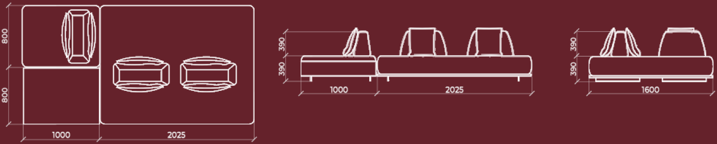 Модульный панорамный диван FLAT SOFA - изображение 11