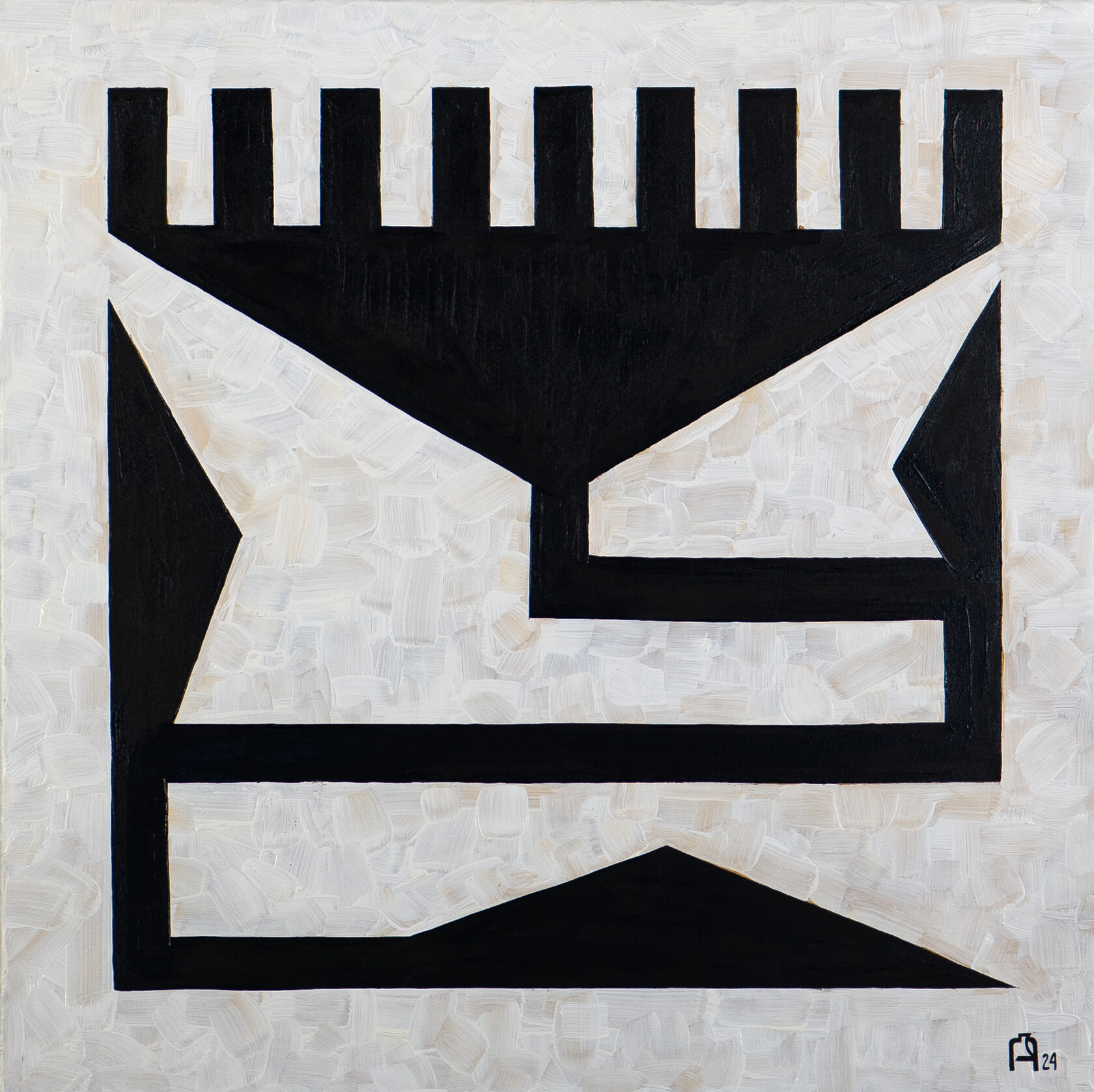 Картина "Геометрический цветок" 