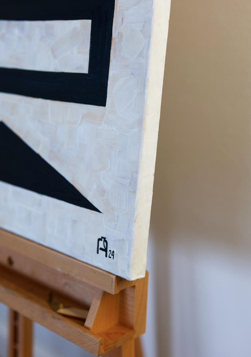 Картина "Геометрический цветок" - изображение 3