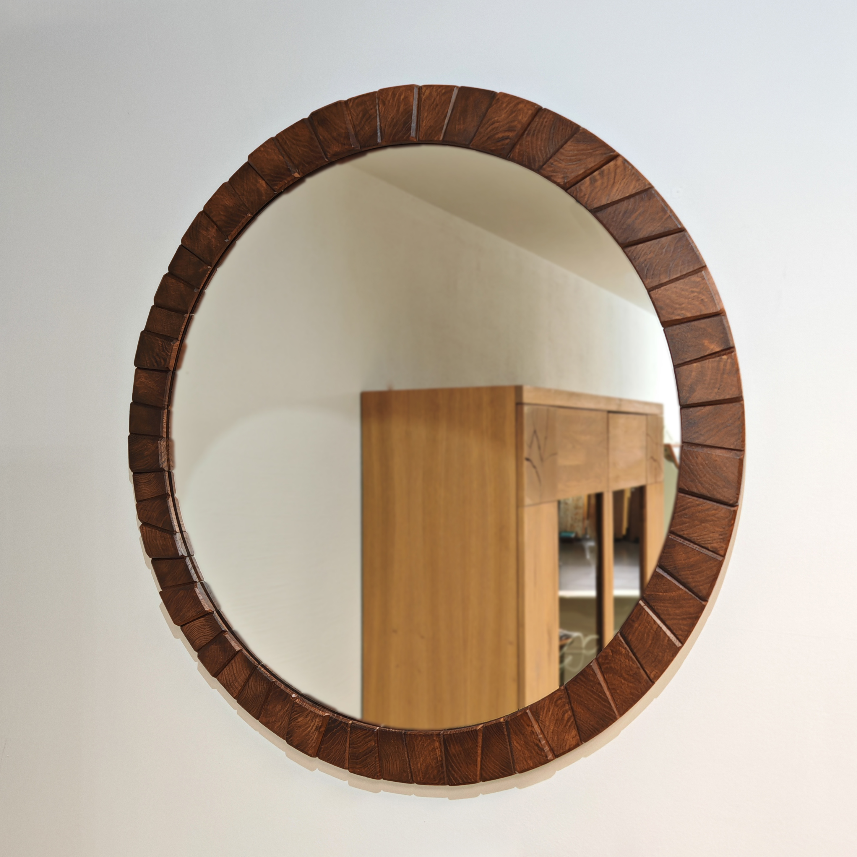 Зеркало дубовое круглое - изображение 1