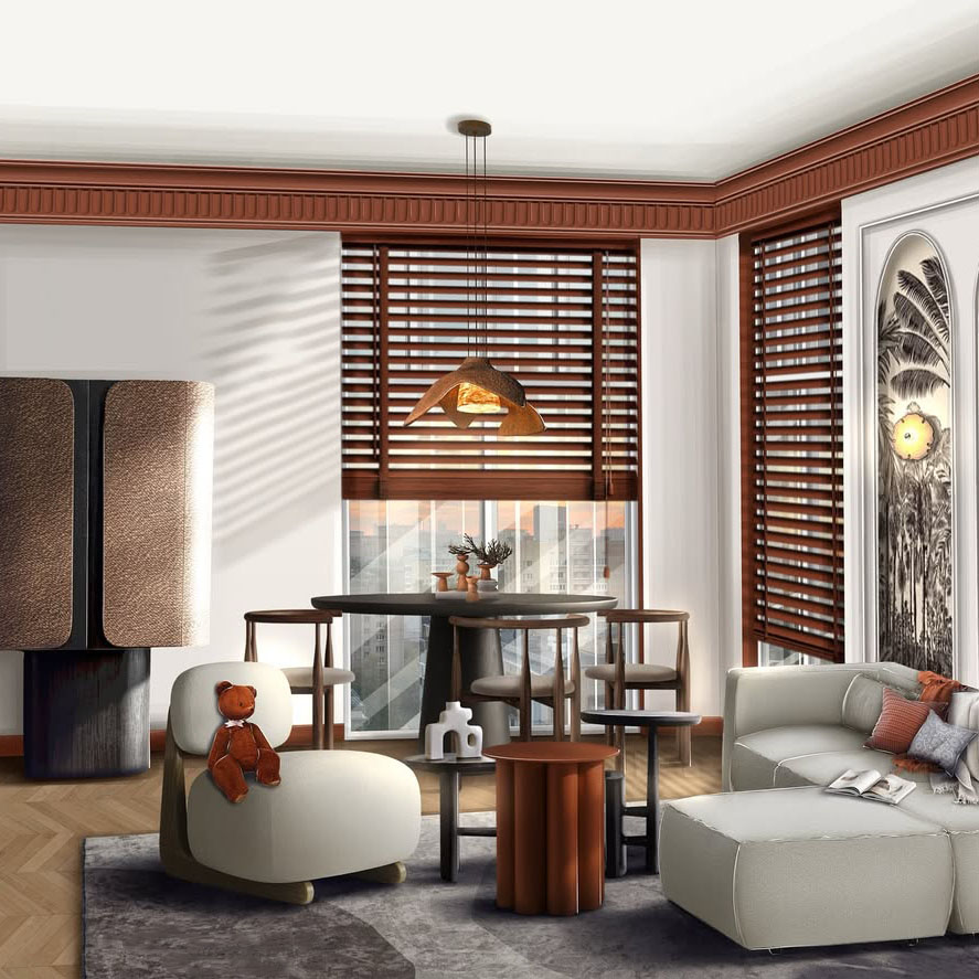 Гостиная в духе «Терракота на углях»