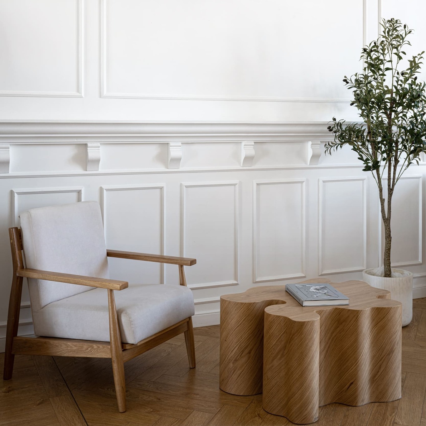 Стол журнальный "Пень" цельный - изображение 1