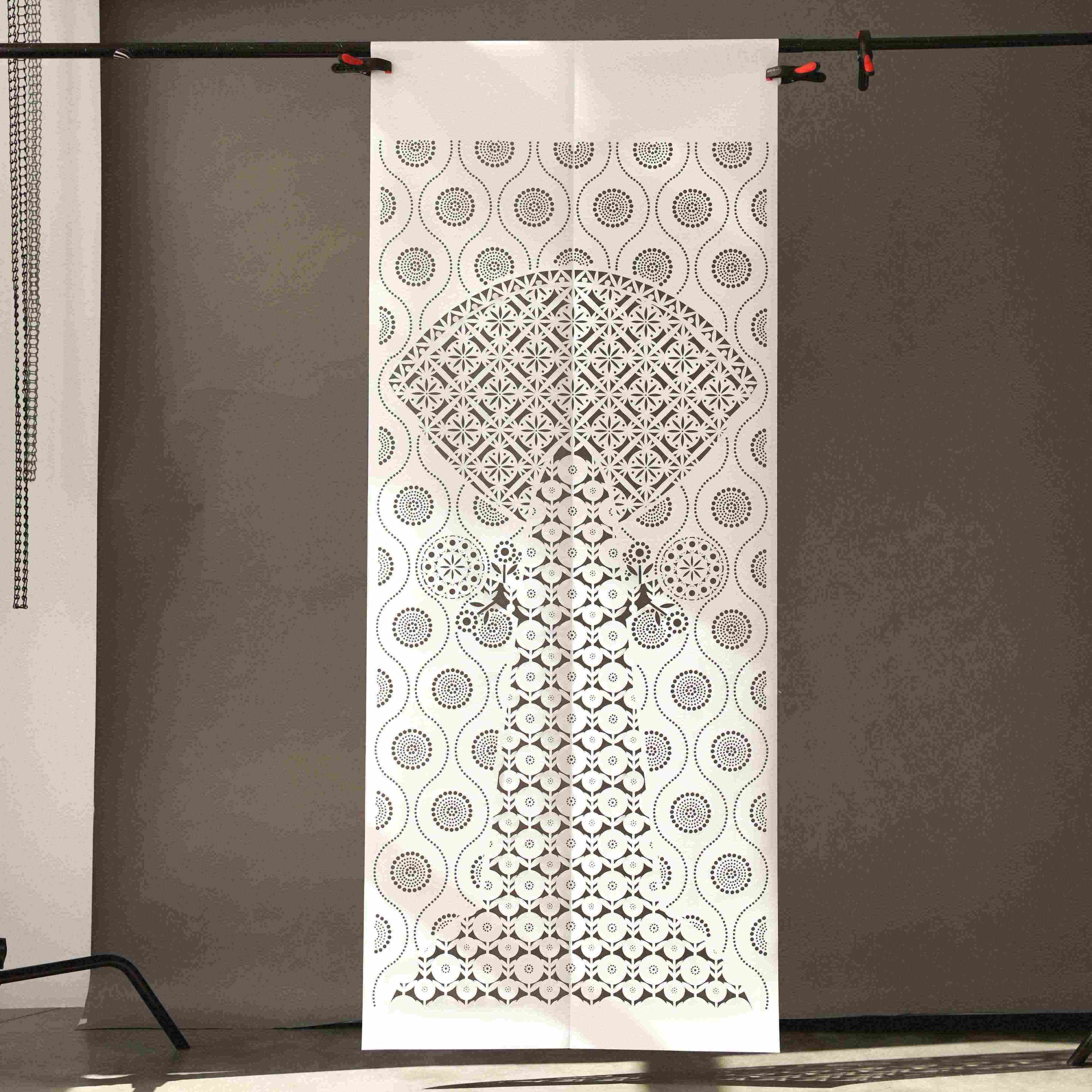 Интерьерное панно в технике вытинанка (размер S) 