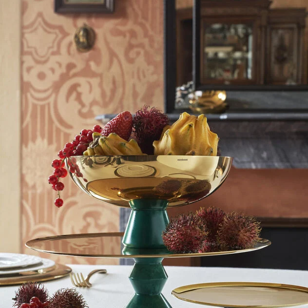 Блюдо на ножке  Madame (gold) 