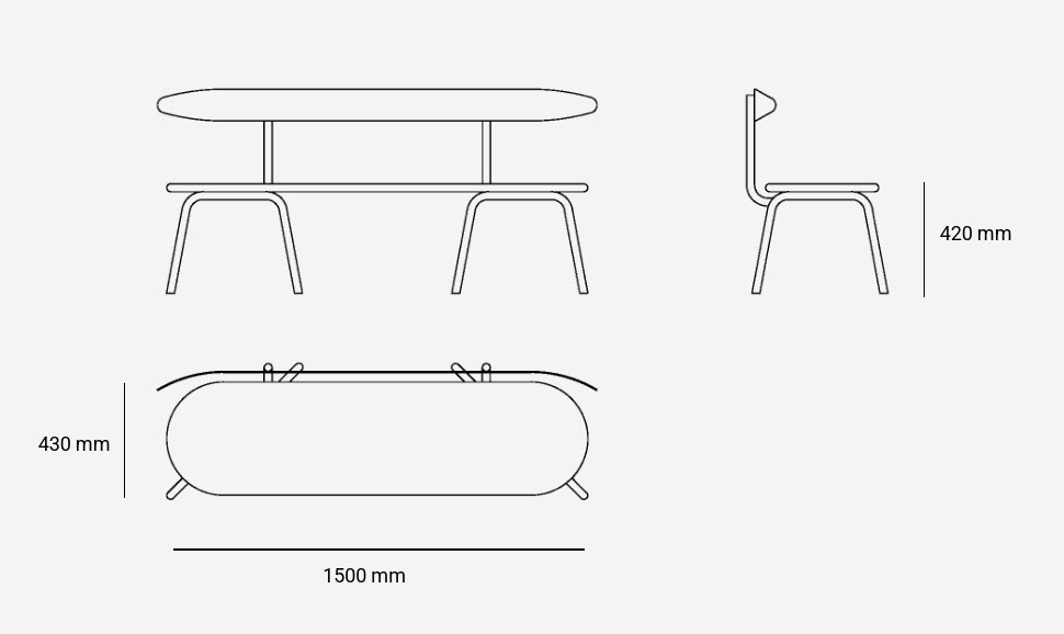 Скамейка со спинкой SPIDER - изображение 5